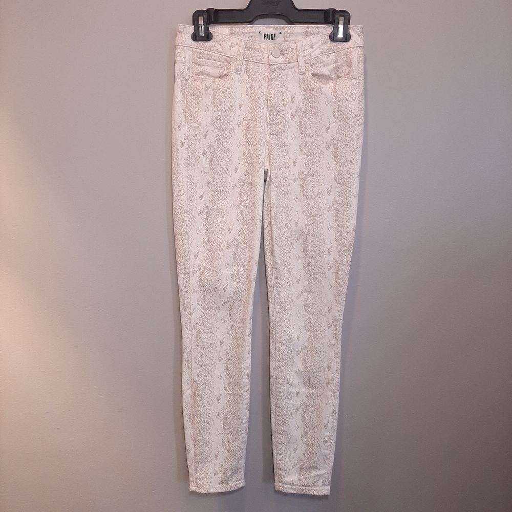 Paige Hoxton Ankle Snake Print Skinny Jeans Python Anthropologie Denim Size 26 - Picture 4 of 16